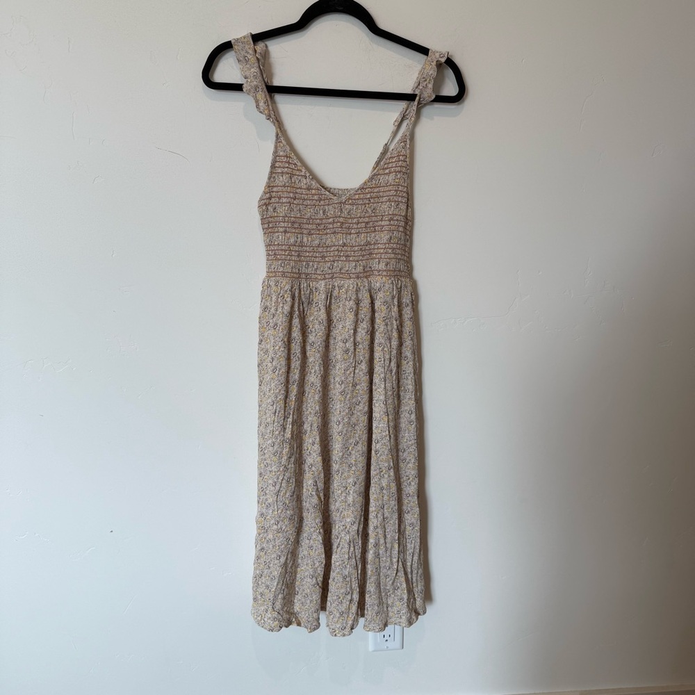 Hem & Thred Floral Midi Dress Womens Size Medium Feminine Girly Summer Beachy